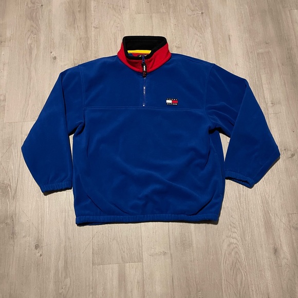 Tommy Hilfiger Other - Vintage Tommy Hilfiger 1/4 Zip Blue Fleece Jacket Sweatshirt 
Men’s Size M